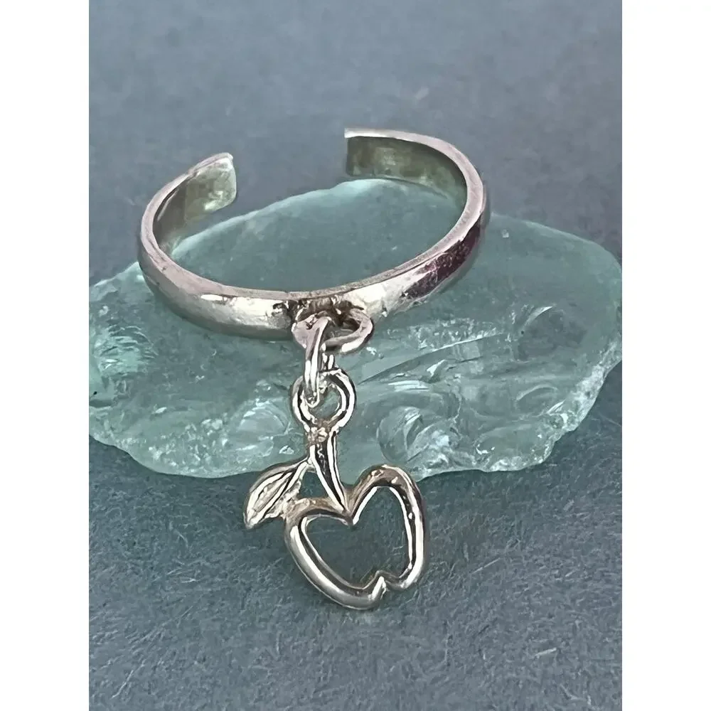 Sterling Silver 925 adjustabe Toe Ring Body Jewerly! Apple
